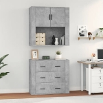 Credenza Grigio Cemento in Legno Multistrato