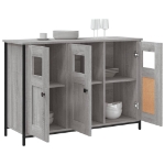 Credenza Grigio Sonoma 100x35x70 cm in Legno Multistrato