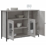 Credenza Grigio Sonoma 100x35x75 cm in Legno Multistrato