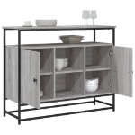 Credenza Grigio Sonoma 100x35x80 cm in Legno Multistrato