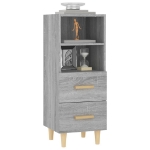 Credenza Grigio Sonoma 34,5x34x90 cm in Legno Multistrato