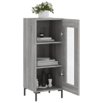 Credenza Grigio Sonoma 34,5x34x90 cm in Legno Multistrato