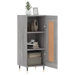 Credenza Grigio Sonoma 34,5x34x90 cm in Legno Multistrato