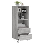 Credenza Grigio Sonoma 40x36x110 cm in Legno Multistrato