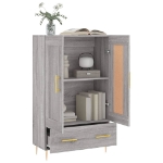 Credenza Grigio Sonoma 69,5x31x115 cm in Legno Multistrato