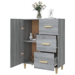 Credenza Grigio Sonoma 69,5x34x90 cm in Legno Multistrato