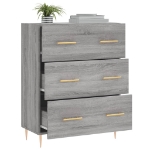 Credenza Grigio Sonoma 69,5x34x90 cm in Legno Multistrato