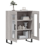 Credenza Grigio Sonoma 69,5x34x90 cm in Legno Multistrato