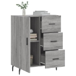 Credenza Grigio Sonoma 69,5x34x90 cm in Legno Multistrato