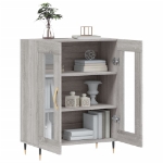 Credenza Grigio Sonoma 69,5x34x90 cm in Legno Multistrato