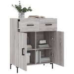 Credenza Grigio Sonoma 69,5x34x90 cm in Legno Multistrato