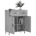 Credenza Grigio Sonoma 69,5x34x90 cm in Legno Multistrato