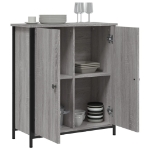 Credenza Grigio Sonoma 70x30x80 cm in Legno Multistrato