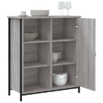 Credenza Grigio Sonoma 70x30x80 cm in Legno Multistrato