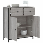 Credenza Grigio Sonoma 70x30x80 cm in Legno Multistrato