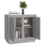 Credenza Grigio Sonoma 80x34x75 cm in Legno Multistrato