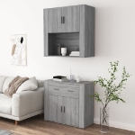 Credenza Grigio Sonoma in Legno Multistrato