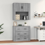 Credenza Grigio Sonoma in Legno Multistrato