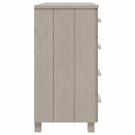 Credenza HAMAR Bianca 79x40x80 cm in Legno Massello di Pino