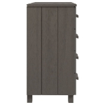 Credenza HAMAR Grigio Chiaro 79x40x80 cm Legno Massello di Pino