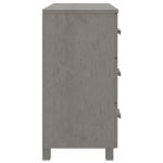 Credenza HAMAR Grigio Chiaro 90x40x80 cm Legno Massello di Pino