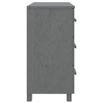 Credenza HAMAR Grigio Scuro 90x40x80 cm Legno Massello di Pino