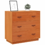 Credenza Marrone Cera 80x40x75 cm in Legno Massello di Pino