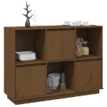 Credenza Miele 110,5x35x80 cm in Legno Massello di Pino