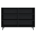 Credenza Nera 103,5x35x70 cm in Legno Multistrato