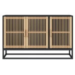 Credenza Nera 105x30x65 cm in Legno Multistrato