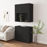 Credenza Nera in Legno Multistrato