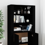 Credenza Nera in Legno Multistrato