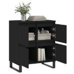 Credenza Nero 60x35x70 cm in Legno Multistrato