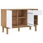 Credenza OTTA Marrone e Bianco 114x43x73,5 cm in Legno di Pino