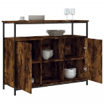 Credenza Rovere Fumo 100x35x80 cm in Legno Multistrato