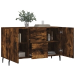 Credenza Rovere Fumo 100x36x60 cm in Legno Multistrato