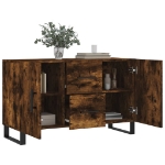 Credenza Rovere Fumo 100x36x60 cm in Legno Multistrato