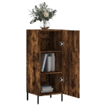 Credenza Rovere Fumo 34,5x34x90 cm in Legno Multistrato