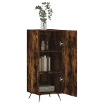 Credenza Rovere Fumo 34,5x34x90 cm in Legno Multistrato