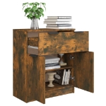 Credenza Rovere Fumo 60x30x70 cm in Legno Multistrato