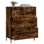 Credenza Rovere Fumo 69,5x34x90 cm in Legno Multistrato