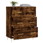 Credenza Rovere Fumo 69,5x34x90 cm in Legno Multistrato