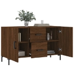 Credenza Rovere Marrone 100x36x60 cm in Legno Multistrato