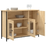 Credenza Rovere Sonoma 100x35x75 cm in Legno Multistrato