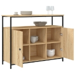 Credenza Rovere Sonoma 100x35x80 cm in Legno Multistrato