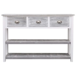 Credenza Stile Antico Grigia 115x30x76 cm in Legno