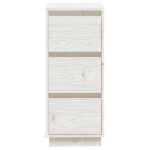 Credenze Bianche 2 pz 32x34x75 cm in Legno Massello di Pino