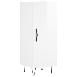 Credenza 34,5x34x180 cm in Legno Multistrato Bianco Lucido