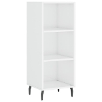 Credenza 34,5x34x180 cm in Legno Multistrato Bianco Lucido