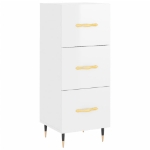 Credenza 34,5x34x180 cm in Legno Multistrato Bianco Lucido